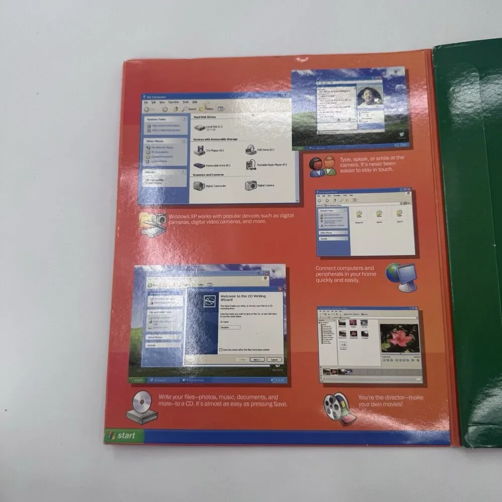 Microsoft Windows XP Professional SP2 Upgrade 2002 Big Box PC w Product Key VTG